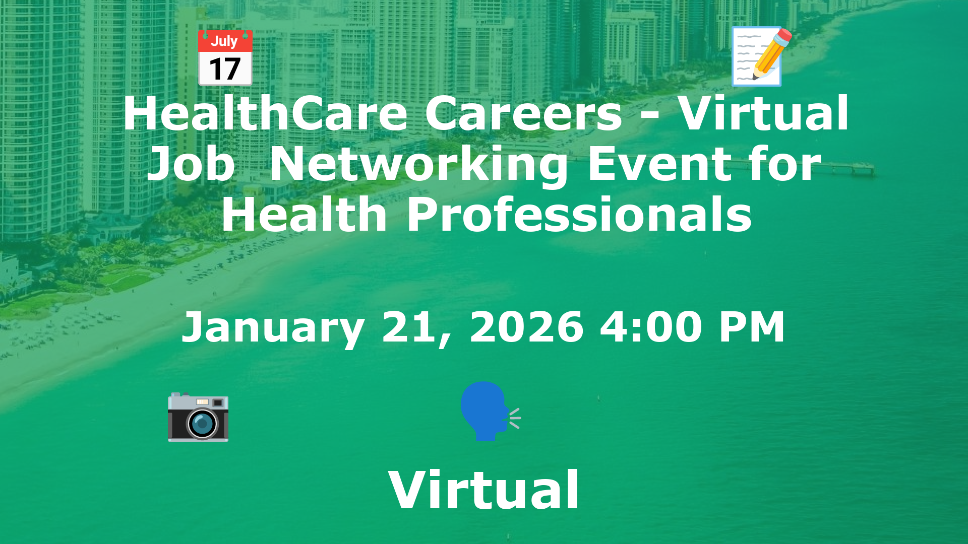 HealthCare Careers - Virtual Job  Networking Event for Health Professionals event image